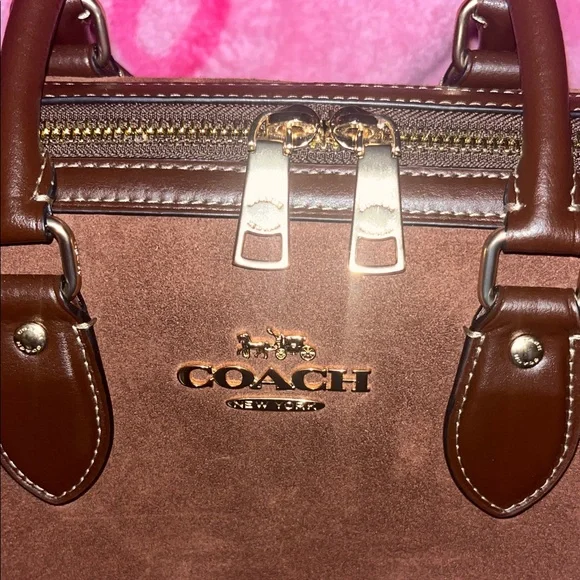 Coach Suede Large Rowan Handbag - Picture 9 of 9